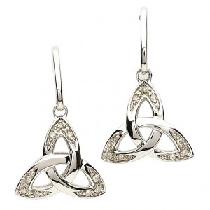 Trinity Knot Diamond Set Earrings