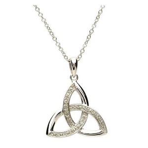 Trinity Knot Diamond Set Pendant