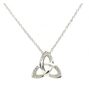 Celtic Trinity Knot Diamond Set Pendant
