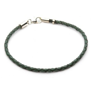 Green Leather 7" Bracelet