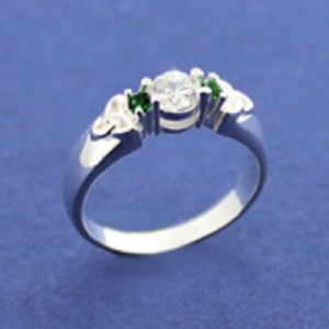 CZ Ring with Trinity Knot Design